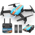 Drone With Camera For Adults  Foldable 2 4ghz Fpv Blue no Brushless Motor 