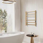 Sharndy Electric Heated Towel Warmer Wall Mounted Rack Gold Stainless Steel Time