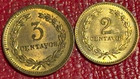 2-high Grade  1974 El Salvador 2   3 Centavos-dec077