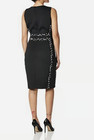 Calvin Klein Women s Stretch Ponte Colorblock Sheath Dress Black white Size 2