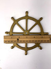 Solid Brass Ships Wheel Wall Plaque