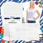 Wavwavw 89 Pcs Sashiko Embroidery Pattern Stabilizers Set Water Soluble Embro   