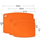 Silicone Thick Cutting Boards Mats Set Of 3pcs Foldable   Flexible Design Jui   