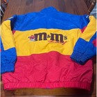 Chase Authentics Nascar M m s 36 Ken Schrader Red Blue Yellow Color Block Jacket