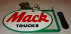 Vintage Mack Trucks Die-cut Bulldog 19  Metal 2 Sided Flange Gasoline   Oil Sign