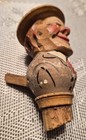 Bottle Stopper Mechanical Hat Lifts Up Carved Wood Wine Liquor Cork 