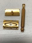 Vtg Antique 1920s Made In Usa Gillette Gold Plated Safety Razor See In Orig Case