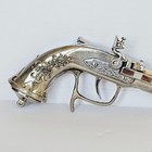 Vtg Flintlock Pistol Lighter Silver Ornate Steampunk Pirate Prop Gothic Novelty