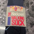 1986 Mens Rockport Walking Socks Navy Blue Orlon Acrylic Size 9-11 Nos Crew