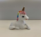Vintage Unicorn Rainbow Baby Mini Figurine Big Eye Ceramic 3   
