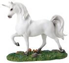 Ytc Mystical White Unicorn On Small Green Grass Patch Figurine Statue