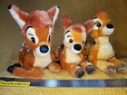 Disney Bambi Plush Stuffed Animal Lot  Deer Vintage Disneyland Disney Store