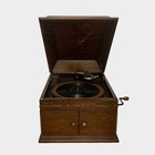 Antique Victor Victrola Vv-ix Oak Tabletop Talking Machine Phonograph Wind Up