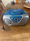 Sylvania Portable Cd Player Am Fm Radio Blue Retro Boombox Srcd243m - Works 