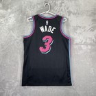 Nike Nba Miami Heat  3 Dwayne Wade Jersey Mens Medium 44 Swingman Vice Nights