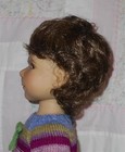 Unbranded Doll Wig Size 12 13 Light Brown Short Loose Wavy Curls   Bangs Nnt
