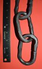 Rain Chain  Wrought Iron  3 8  Hammered Bar  4  Links Made By Blacksmiths In Usa