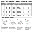 Hisea Men Ankle Deck Boots Waterproof Non-slip Fishing Chelsea Sport Work Shoes