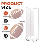 Clear Football End Zone Pylon Display Case With Mirrored  Acrylic Shadow Box    