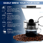 Clever Dripper   Glass Style Coffee Maker Hassle-free Pour Over Dripper  18 Fl Oz