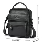 Lebullbro Mens Cowhide Leather Sling Bag Shoulder Crossbody Bags Business Bag