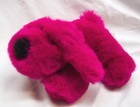 Vintage Applause Glitter Litter Franny Fuschia Puppy Dog 7  Plush Stuffed Animal