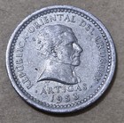 Uruguay          Two  2  Cent  simos Coin 1953