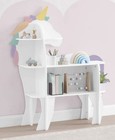 Delta Children Unicorn Shaped Tipover Restraint Bookcase  White