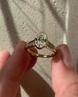 2 50 Tcw Vintage Oval Moissanite Bezel Set Engagement Ring 14k Solid Yellow Gold