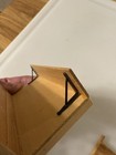Dollhouse Miniature Wooden Garden Potting Stand  Flower Stand With Sign