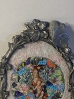 Elias Pewter Frame Oval Flowers Butterflies W original Art
