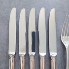 Christofle Rubans 10pcs Silverplate Flatware Dessert Knife Fork Very Good