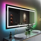 1510mm Huge Rgb Led Bathroom Mirror Dual Lights Anti-fog Vanity Mirror Dimmable