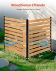 Vevor Wood Privacy Fence 2 Panels Slatted Air Conditioner Fence 38  W X 42  L