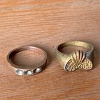 Set Of 2x Ancient Roman Medieval Bronze Rings Rare High Quality Antique Unique