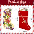 20 Inches Initial Monogram Blue Christmas Stocking  Personalized Large 