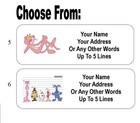 30 Pink Panther Personalized Address Labels