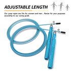 2x 9 8ft Adjustable Skipping Jump Ropes Pvc Coated Bearings Metal Handle Blue