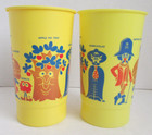  2  Vintage 60 s Mcdonald s Mcdonaldland Plastic Cup Tree Ronald Hamburglar