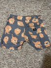 Hurley Men s Board Shorts Gray Orange Floral Beach Swim Trunks 28 Drawstring