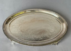 Tiffany   Co  Silver Soldered Vintage Oval Footed Tray   Stand 816 5 Grams