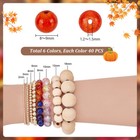 1box About 240pcs 6 Colors Transparent Spray Painted Crackle Glass Beads Strands