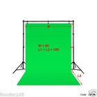 5 x10  Green Photography Backdrop Photo Stand Muslin Kit