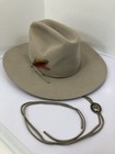 Stetson 4x Beaver F2010 Rancher Cowboy Hat 601 Silver Belly Size 7 W  Neckstrap 