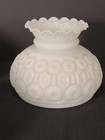 Vintage Milk Glass Ruffled Gwtw Light Lamp Fixture Shade Globe 8  Hurricane