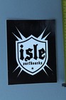 Isle Surfboards Island Hawaii Original Black White V71a Vintage Surfing Sticker