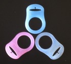 5 Clear Silicone Mam Ring Pacifier Holder Clip Adapter