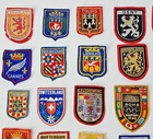 42 Vintage Travel Souvenir Patch Lot Europe Countries   Cities 1950s 60s