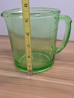 Vintage Hazel Atlas A j Green Uranium Glass 4 Cup Measuring Pitcher