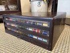 Antique Clark   s Boilfast 3 Drawer Wooden Spool Cabinet Store Sewing Display Ont